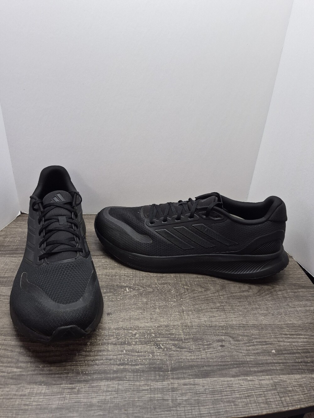 Adidas Runfalcon 5 Black Running Shoes Sneakers Mens Size 15 Triple Black